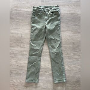 Mother cropped jeans, green, size 25